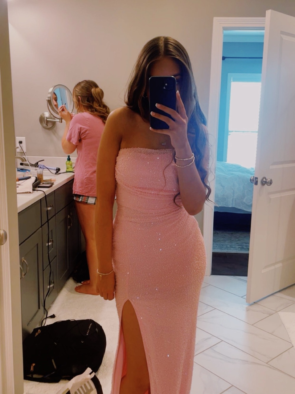 Pink Sparkly Prom Dress